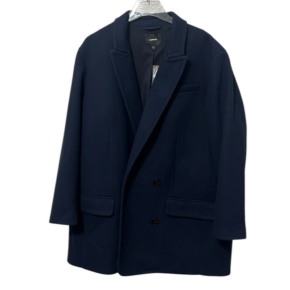 Express Blue Oversized Coat Size XL NWT